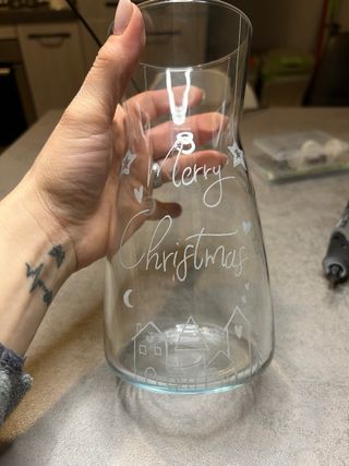 Carafe en verre Merry Christmas