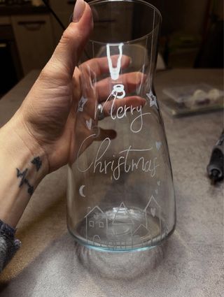 Carafe en verre Merry Christmas