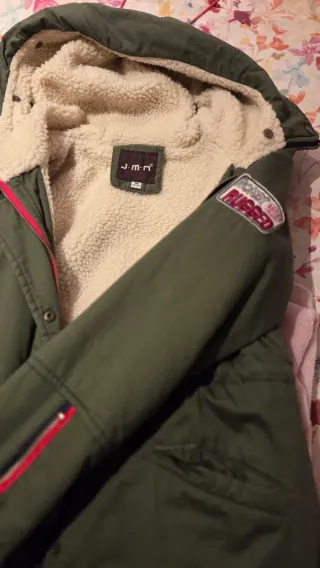 Abrigo verde forro borreguito