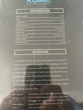 Auriculares Gamer KOMC G312 Camuflaje, NUEVOS