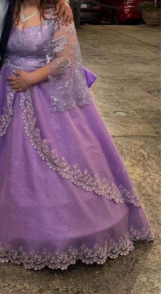 Vestido de 15 años Morado Talla XXXL