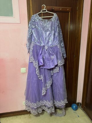 Vestido de 15 años Morado Talla XXXL