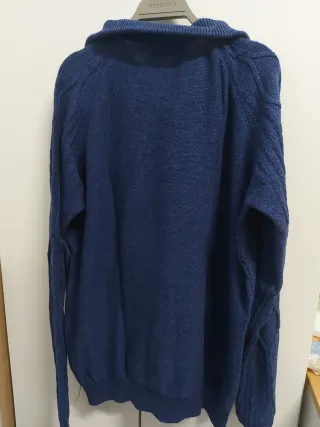 Jersey Cortefiel azul cremallera hombre