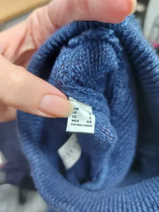 Jersey Cortefiel azul cremallera hombre