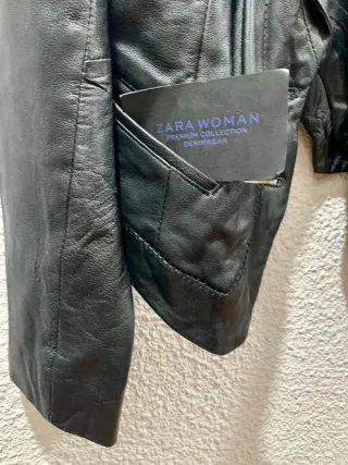 Cazadora Zara Woman cuero T36