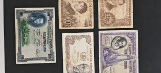 5 Banconote 100 Peseta Spagna Pacco 003