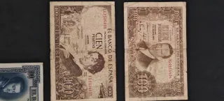 5 Banconote 100 Peseta Spagna Pacco 003