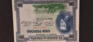 5 Banconote 100 Peseta Spagna Pacco 003