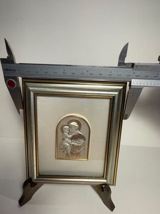 Quadretto Argento Sant'Antonio con Bambino