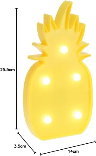 Lampada LED a forma di ananas con luce bianca calda