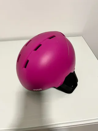 Casco de esquí rosa