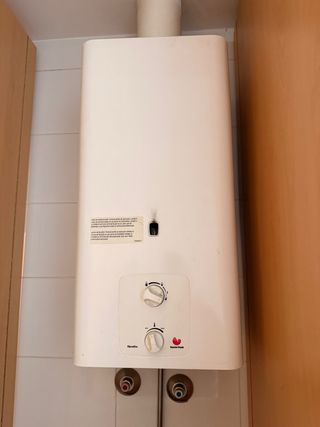 Calentador gas Saunier Duval blanco