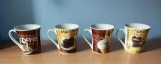 Set di 4 tazze da caffè in ceramica per colazione