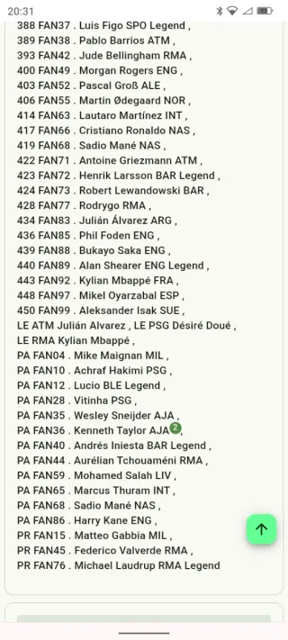 Lote 161 Cartas Panini FIFA Adrenalyn 2026