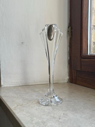 Portacandele in metallo e cristallo