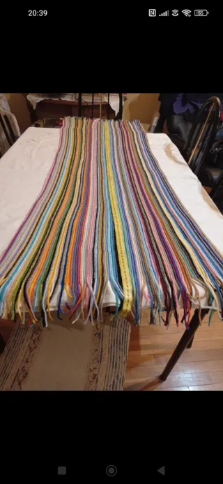 Bufanda tejida multicolor