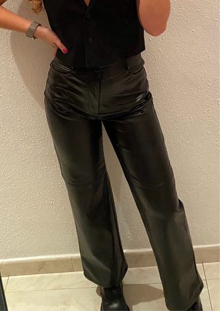 Pantalón polipiel Shein