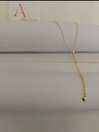 Collar Corazón Bañado en Oro 18k con Circonitas