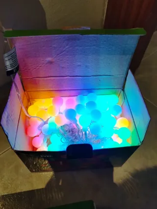 2 Confezioni Luci LED Natale 100 Sfere Multicolore