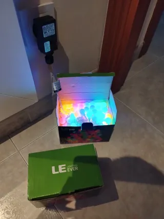 2 Confezioni Luci LED Natale 100 Sfere Multicolore