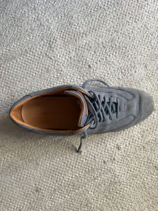 Santoni Scarpe Uomo Pelle Grigio/Marrone