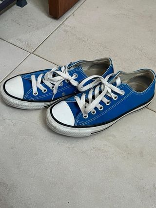Converse All Star Azul y Blanco Talla X