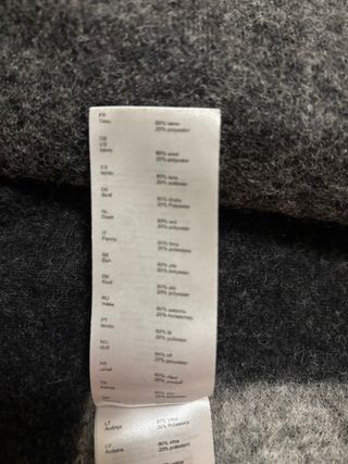 Capa Maje lana negra y gris talla única