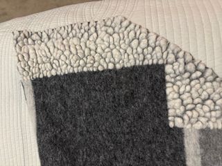 Capa Maje lana negra y gris talla única