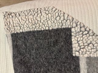 Capa Maje lana negra y gris talla única