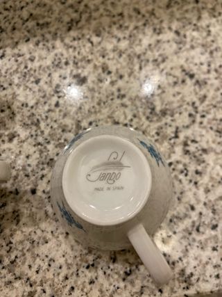 Set caffè in porcellana blu e bianco