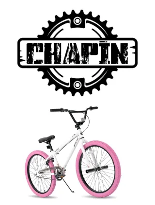 Bicicleta BMX 20 blanca y rosa