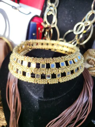 Gargantilla Toke Dorada con Cristales