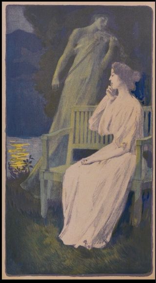 Litografía Auguste Gorguet 'Andante Nocturne'