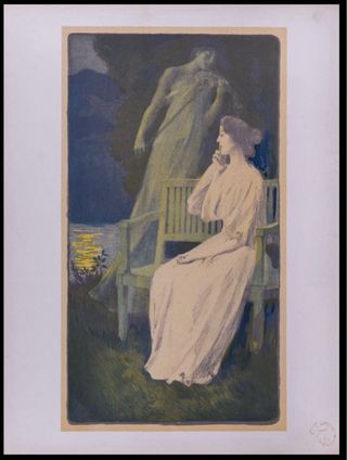 Litografía Auguste Gorguet 'Andante Nocturne'