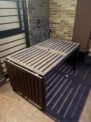 Mesa de jardín extensible de teca