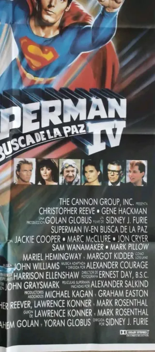 Cartel Superman IV: En Busca de la Paz