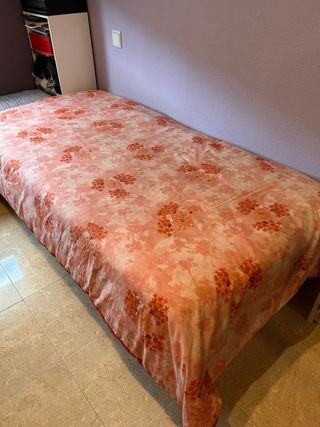 Fodera nordica per letto singolo arancione/rosa