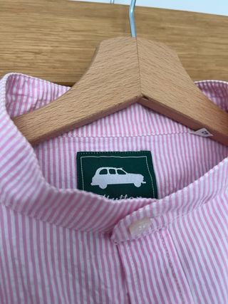 Camisa Hutton Talla L Rayas Rosas