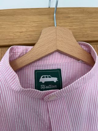 Camisa Hutton Talla L Rayas Rosas