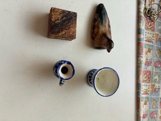 Lotto: Anfore in ceramica a forma di anatra e scatola nuova