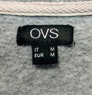 Felpa OVS grigia con mezza zip taglia M