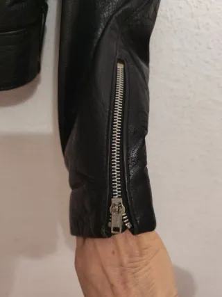 Giubbotto Biker Nero Vintage in Pelle