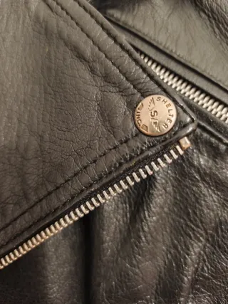 Giubbotto Biker Nero Vintage in Pelle