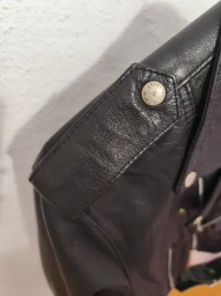 Giubbotto Biker Nero Vintage in Pelle