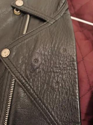 Giubbotto Biker Nero Vintage in Pelle