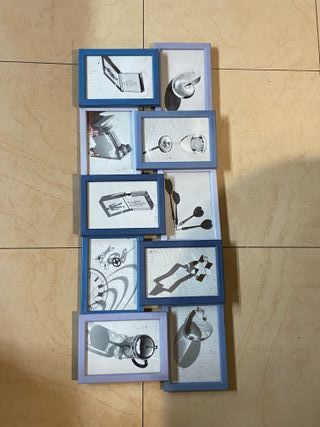 Cornici per foto da parete blu e viola