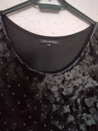 Vestido fiesta corto negro