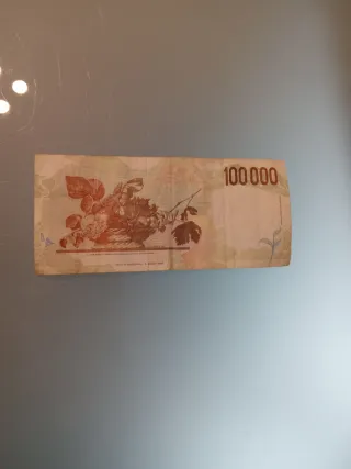Banconota 100.000 Lire Italia Caravaggio