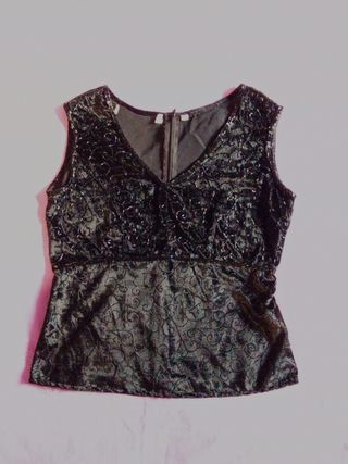 Elegante top in velluto nero