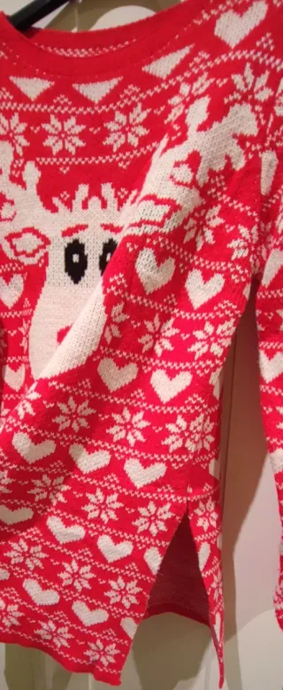 Camisola de malha de Natal com rena